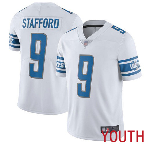 Detroit Lions Limited White Youth Matthew Stafford Road Jersey NFL Football 9 Vapor Untouchable
